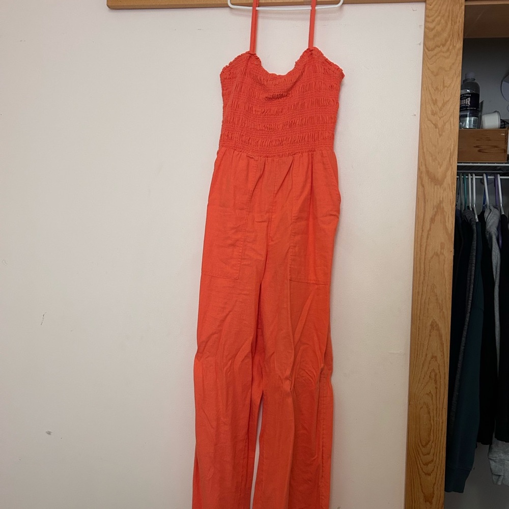 Pink/orange Women's Jumpsuit with pockets